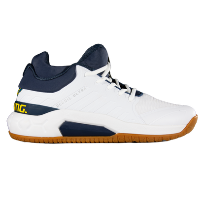 Salming Recoil Ultra Mid White Navy Unisex Pickleball Shoe