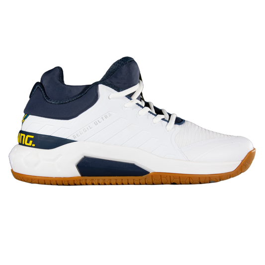 Salming Recoil Ultra Mid White Navy Unisex Pickleball Shoe